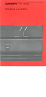 Tandberg TPA-3016-A - Owners Manual